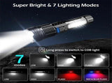 2pcs Tactical A70 LED Flashlight Economical Upgrade Rechargeable Outdoor Torch V1263-JX-4288
