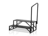 RV, 2-Step RV Stairs, 199.58KGS Load Capacity, Thickened Carbon Steel, With Handrail, Non-Slip V952-FCBTGDKGDKHJ7940CV0