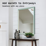 2 Set Wall Mirror Rectangular Frame Bathroom 70x90cm Turquoise V274-FT-BM-PSSQ-LB7090-X2