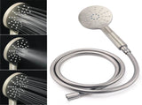 WELS Brushed Nickel Dual Shower Set Sliding Rail Arm 8" Round Head Handheld Mixer V1233-S4902BNHR002M4CNKSR108NKRD201N
