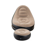 Inflatable Deck Chair Thick Lounger Sofa with Footrest for Indoor Living Room Bedroom Outdoor Travel V1294-YM0901-3116240017711