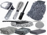 Type B 9-Piece Car Wash Tool Kit - Tire & Wheel Brushes, Wash Mitt, Microfiber Towels, and Wax V888-ELOSUNG17072