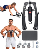 Twister Arm Trainer, 3 in 1 Hydraulic Power Chest Workout Equipment with Ab Roller Wheels and Hooks, V1079-ARMTRAINERWHEELS