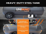 Unimac 100L 2.6kW Industrial Air Compressor, 370L/min 116PSI, Brushless Motor, Long Service Life, V219-TOLACMUM10BA