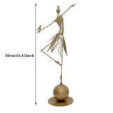 Metal Dancing Garden Girl Statues-Waterproof Outdoor Yard Decor for Garden,Pathway,or V1366-AZ2-W-16413