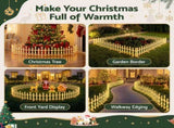 Jingle Jollys 3m Solar Christmas Fence Lights Outdoor Garden Path Decor Warm White 8pc XMAS-MOT-FENCE-GD