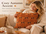 2 Pack Pumpkin Cushion Covers Caramel Autumn Decorative Pillow Cases for Sofa Couch Fall Decoration, V1237-ZY-917-174