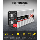 Giantz Power Inverter 3000W or 6000W Pure Sine Wave 12V-240V Camping Boat Caravan INVERT-P-3000W-SL