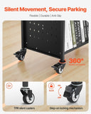VEVOR Rolling Library Book Cart, 150 kg Capacity, 97 x 51.5 x 122.5 cm Library Cart, Double Sided V952-WXTSGTCH330LMU071001V0