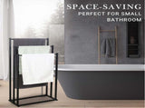 3 Tier Metal Towel Rack Freestanding Bathroom Organizer Rail V178-66700