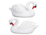 Resin White Swan Figurine Resin White Goose Statue for Outdoor Garden Yard Decoration V1294-YM0715-3111210435811
