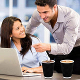 500x Triple Wall Coffee Cups Disposable Takeaway BPA Free Paper Bulk in Black V563-PA1216-25-20QTY-1BOX