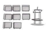 Tea Bag Organizer 2 Tier 8 Removable Baskets Up to 96 Teabags Storage Rotating Tea Bag Rack for V1294-YM0901-3118250134411