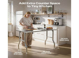 Stainless Steel Kitchen Bench Folding Commercial Prep Table 1220x610 mm V952-CFGZT24X48YC00001V0