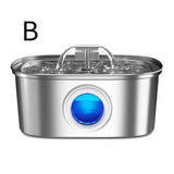 304 Stainless Steel Pet Water Fountain, 3.2L Oval Design with Dual Water Flow, Ultra-Quiet Automatic V1341-ZY-U2JP4ZL9-A