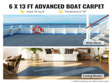 Marine Carpet 6x13ft Boat Area Rug Roll Cutpile In/Outdoor Patio Deck Gray, 1.8x4m V952-JZXWDTHS1.8X4M001V0
