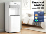 Devanti 3 Taps Water Cooler Dispenser Bottom Loading Dispenser Chiller Filter Purifier WD-617-3T-WH