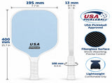 4-Piece Green Pickleball Training Set - Lightweight Fibreglass Paddle with TPU Edge, Rebound Trainer V888-ELOSUNG55747