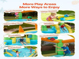 Inflatable Bounce House, 3.82 x 3.98 x 1.97 m Inflatable Bounce House Water Slide, Bouncer Castle V952-CQCBKWSLXSCXQDNIX001V3