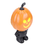 Talking Singing Pumpkin Figurine with Projector Lighted Pumpkin Desktop Ornament for Holiday Prop V1294-YM0901-3115250087011