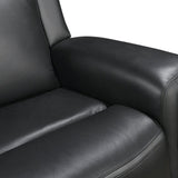 3-2-1 Seater Electric Leather/PVC Black Recliner Set V43-SET-FNX-3R-2R-1RBL