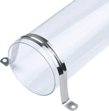 Xadnitu 4 Pieces 2-1/2" x 36" Clear Rigid Pipes, Plastic Round Tubes with Strap Clamps for Home, V1258-DP02-F-293