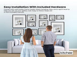 Kitchee 12 Pieces Photo Frame Set - Modern Gallery Wall Mixed Sizes Matt Black V238-SUPDZ-41889230225488
