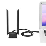 Simplecom NW628v2 AX1800 Dual Band WiFi 6 USB Adapter with 2x 5dBi High Gain Antennas V1202-V2-HXSI-NW628V2