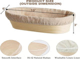 Bannet Bread Proofing Basket 2 pack 10 inch Oval Basket with Liner, Bread Proofing Basket Perfect V1258-DP02-C-1059