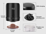 Electric Coffee Grinder - Rechargeable Coffee Mill, Compact Grinder for Office & Travel V1263-JX-4449