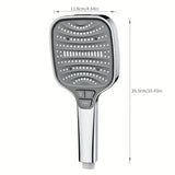 Large Panel Shower Head, 8 Adjustable Positions, Wide Water Outlet, Handheld Bathroom Shower V1189-LC-LY-00090