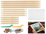 12PCS Wooden Canvas Stretcher Bars with 2 Tacks Removers, Mesh Fabric, 100PCS Thumb Tacks, Storage V1192-AZ-W-18406