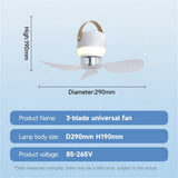 Tent Ceiling Fans for Camping, Portable Camping Fan with LED Lantern, USB Portable Tent Fan V1366-AZ2-W-26951
