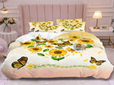 Airy Loft butterfly floral 3Piece Comforter Bundle Relaxed V745-MAB010977AJ3