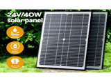 LockMaster Single Swing Gate Opener 40W Full Solar Power Automatic GO-SWING-M01-40W-SOLAR