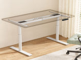 Artiss Standing Desk Frame Only Dual Motor Motorised Adjustable 125KG Load White HASD-B-M10-WH