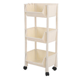 Compact Rolling Storage Organizer Large Capacity Mobile Utility Cart Movable Storage Book Shelves V1294-YM0901-3116230009714