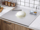 Silver Stainless Steel Chopping Board 80x50cm - Non-Slip Pastry Worktop Protector LSB-59248