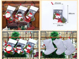 Christmas Stockings for Family Kids Santa Snowman Bear Large Stockings Christmas Decorations for V1366-AZ2-W-13263