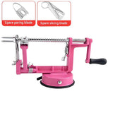 Pink 3-in-1 Apple Peeler Slicer and Corer - Manual Hand Crank Fruit Peeling Machine with Strong V888-ELOSUNG56351