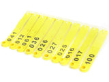 100Pcs Sheep Ear Tag Double Folded Yellow Integrated Number Animal Identification Card V1294-YM0718-3111200303711