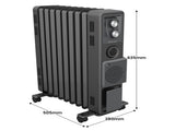 Dimplex Oil Free 2.4kW Column Heater w/ Turbo Fan and Timer in Black ECR24TIF