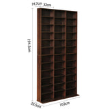 Artiss Bookshelf CD Storage Rack - BERT Walnut CD-SHELF-ES-AB