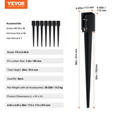VEVOR Fence Post Anchor Ground Spike 8 Pack 36 x 4 x 4 In Metal Fence Stakes V952-FXDD35YC36YCFYQFFV0
