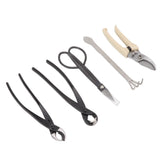 5Pcs Bonsai Tool Set Kit Carbon Steel Bonsai Scissors Rake Branch Cutter Pruning Shears Pliers V1294-YM0512-3111220300311