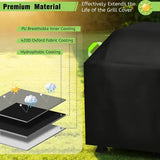 BBQ Grill Cover 420D Oxford Waterproof Windproof for Outdoor Gas and Charcoal Grills 145 x 60 x 120 V1189-LC-HW-00455