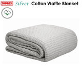 Cotton Waffle Blanket Silver Queen V442-ATX-BLANKET-WAFFLE-SILVER-QS