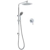 WELS Chrome Round 9" Rain Shower Head 5 Modes Massage Handheld Sliding Rail Set Mixer V1233-C4902B22HR005M5C1SR0901KRD201CR