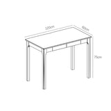 Mitch Solid Wood Study Desk /Rubberwood/Minimal Assembly/White V1057-DM6004-WH