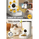i.Pet Automatic Pet Feeder 6L Wifi Camera Dog Cat Smart Food Dispenser Timer PET-FEEDER-6L-VIDEO-WH